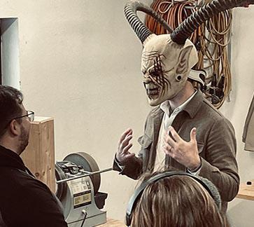 Local Producer on loacation at the remains of the Berlin Wall. When producing documentary, time is money and time is story telling time